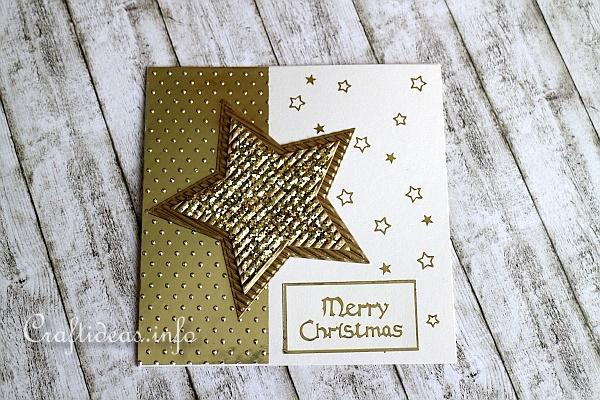 Christmas Card with Gold Colored Embellishments 1