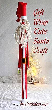Christmas Craft - Gift Wrap Tube Santa 