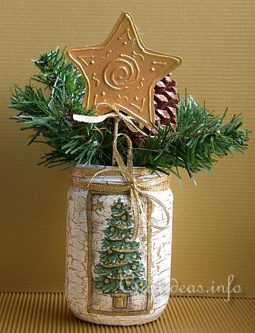 Christmas Craft - Jar Recycling Craft
