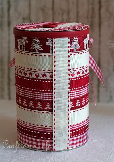 Christmas Craft - Recycling - Embellished Can With Lid 3