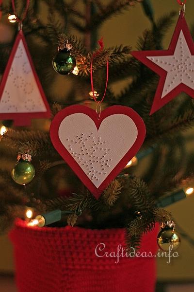 Christmas Craft - Red Paper Ornaments 2