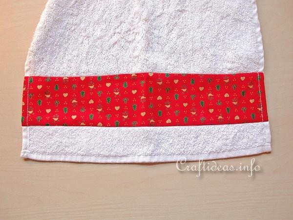 Christmas Craft - Sew a Designer Hand Towel Detail