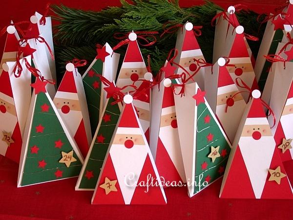 Christmas Craft - Triangle Gift Boxes Advent Calendar