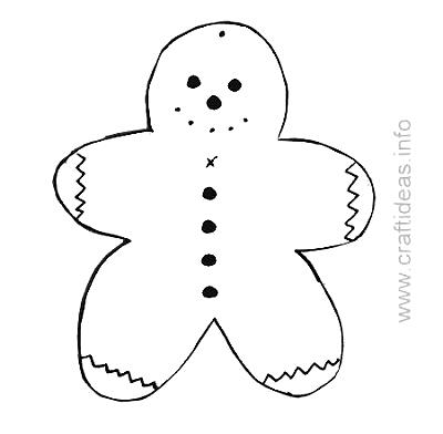 Christmas Craft Pattern - Gingerbread Man