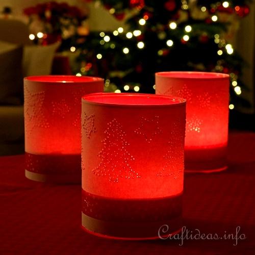 Christmas Decoration - Pricked Paper Luminaries