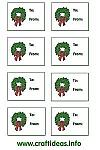 Christmas Gift Tags - Holly Wreath Set 