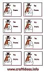 Christmas Gift Tags - Red Snowman Set