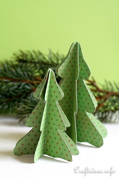 Christmas Paper Craft - 3-D Paper Christmas Tree Decoration