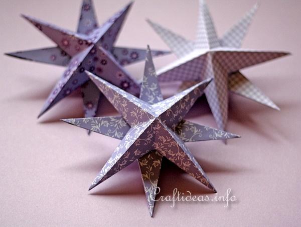 Christmas Paper Craft - 3-D Stars 1