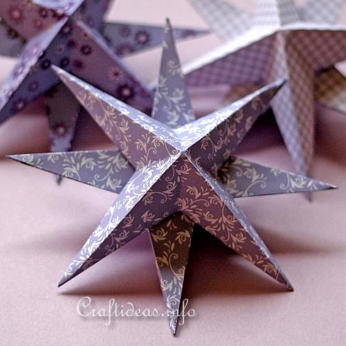 Christmas Paper Craft - 3-D Stars 2