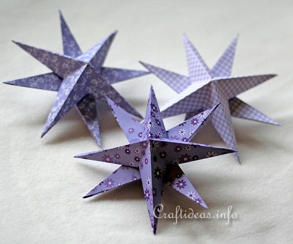 Christmas Paper Craft - 3-D Stars 3