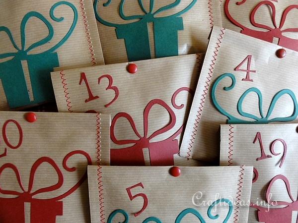 Christmas Paper Craft - Advent Calendar Bags