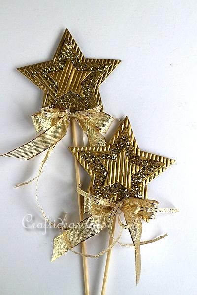 Christmas Paper Craft - Christmas Star Plant Stick