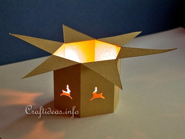 Christmas Paper Craft - Mini Table Lantern for Christmas