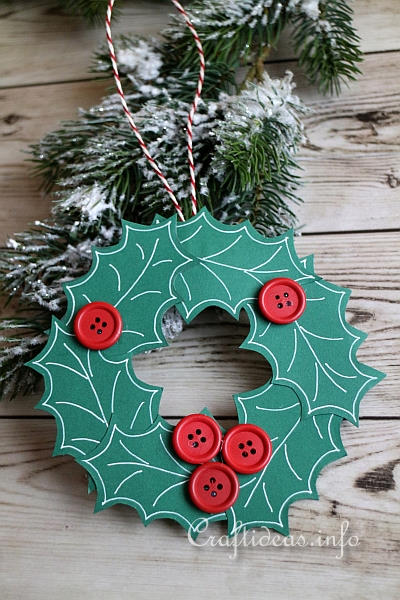 Christmas Paper Craft - Paper Wreath Ornament