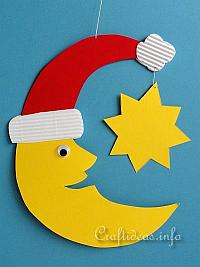Christmas Paper Craft for Kids - Santa Moon