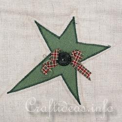 Christmas Quilt - Wall Hanging - Detail of Star