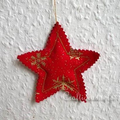 Christmas Sewing Craft - Red Star Ornament