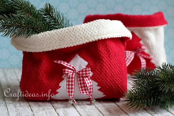 Christmas Terrycloth Baskets 2