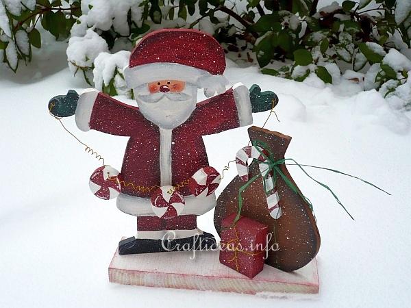Wood Craft for Christmas - Scroll Saw Project - Merry Christmas Santa 