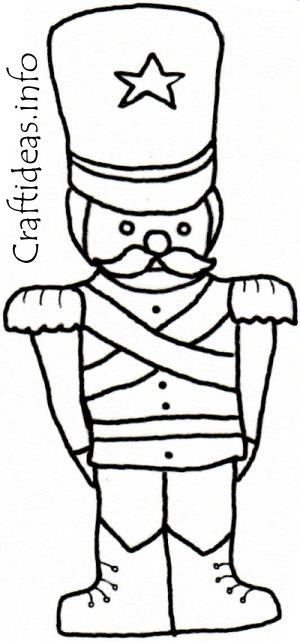 Christmas Toy Soldier Coloring Page