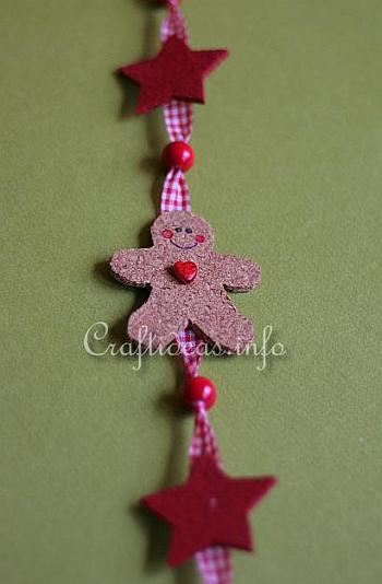Cork Gingerbread Man and Star Hanging Decoration 2