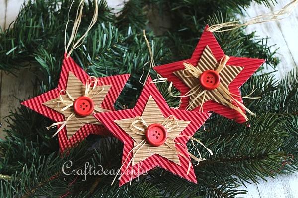 Corrugated Cardboard Christmas Star Ornament 2
