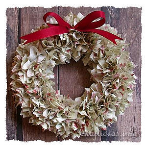 Country Fabric Scraps Wreath 