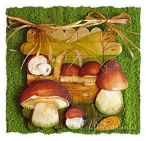 Craft Stick Autumn Mushroom Picture