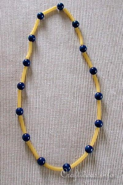 Craft for Preschool Kids - Bead and Noodle Necklace 2