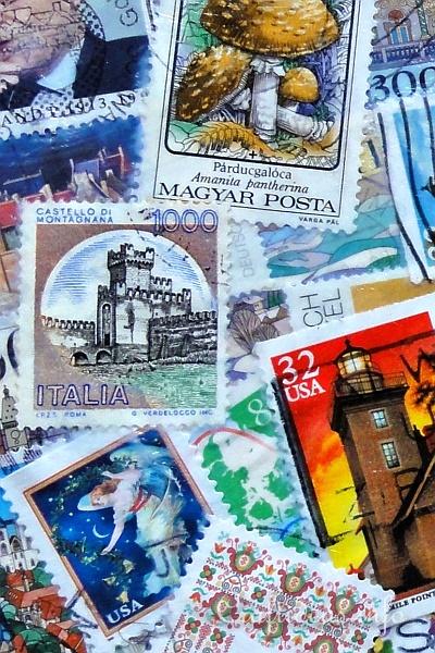 Crafting with Postage Stamps - Decoupage Box Detail