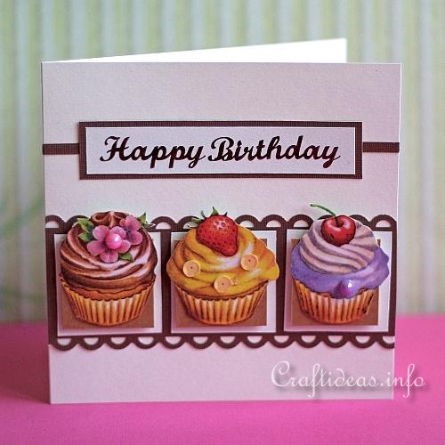 Cupcakes Birthday Card 1