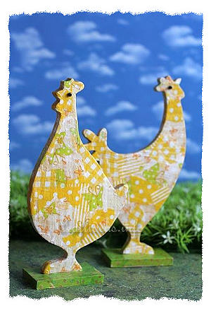 Decopatch Hen and Rooster