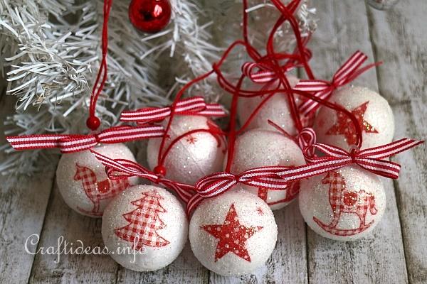 Decoupage Christmas Ornaments 1