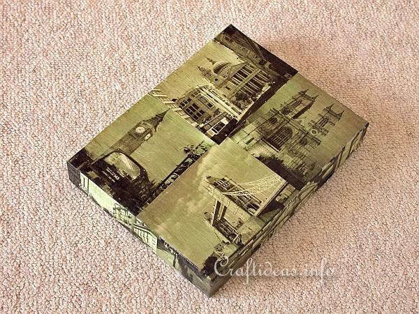 Decoupage Craft - Souvenier Box with London Motifs