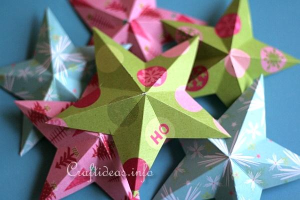 Dimensional 5-Pointed Paper Stars 2
