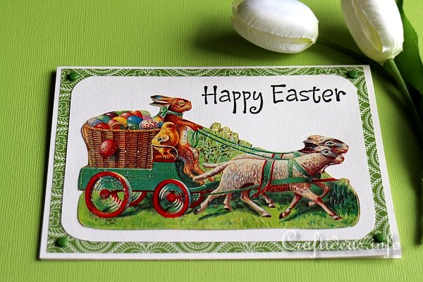 Easter Card With Vintage Easter Motifs Detail