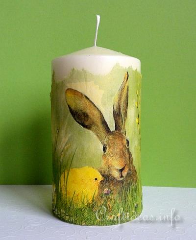 Easter Craft - Candle with Bunny and Chick