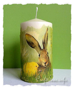 Easter Craft - Candle with Bunny and Chick
