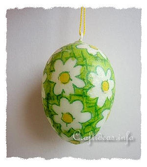 Easter Craft for Kids - Decoupage Easter Egg Using Paper Napkins