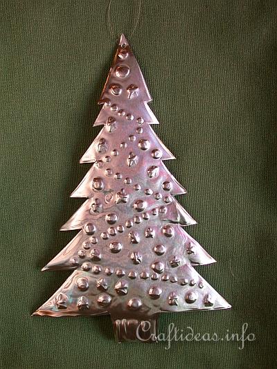 Embossed Metal Christmas Tree - Christmas Tree Ornament