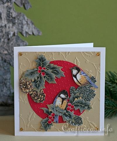 Fabric Christmas Card Winter Welcome 3