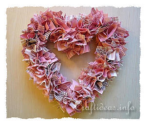 Fabric Heart Wreath
