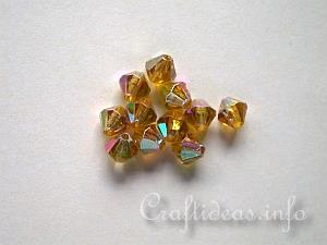 Faceted Diamond Shape Glass Beads
