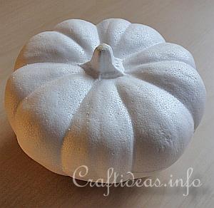 Fall Craft - Needle Felted Pumpkin -Styrofoam Pumpkin