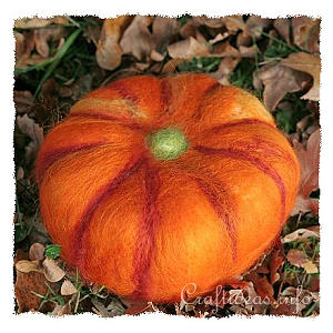 Fall Craft - Needle Felted Pumpkin
