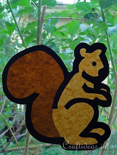 Fall Craft for Kids - Paper Squirrel