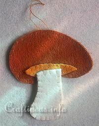 Fall Crafts - Crafts Using Felt - Felt Mushroom