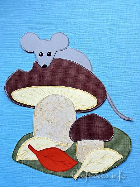 Fall Paper Piecing Project - Mouse and Mushrooms