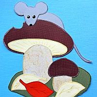 Fall Paper Piecing Project - Mouse and Mushrooms
